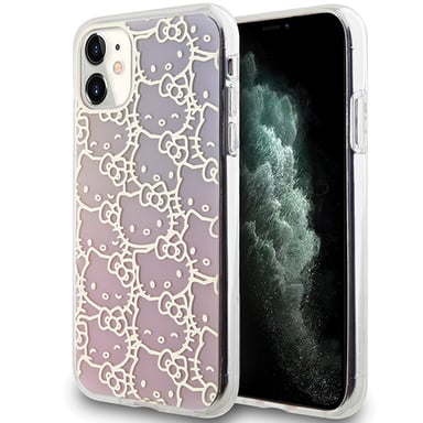 Étui Hello Kitty « Crowded Kitty Head » pour iPhone 11/XR, rose - Neuf