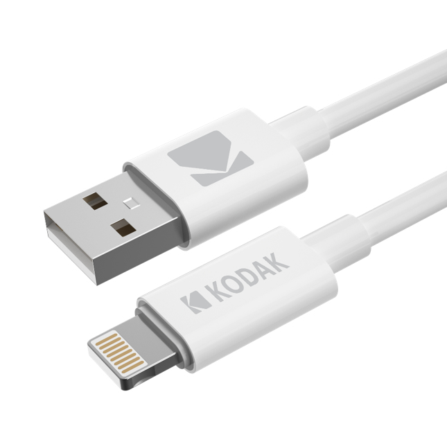 KODAK Câble Premium USB vers Lightning Câble de Charge et de Transfert de Données Haute Vitesse Compatible Charge Rapide Longueur 1m - vue 2