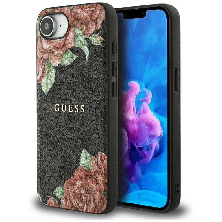 Guess Étui 4G Flowers Print MagSafe pour iPhone 16e