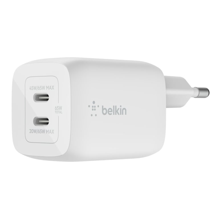 Belkin WCH013vfWH Ordinateur portable, Smartphone, Tablette Blanc Secteur Charge rapide Intérieure