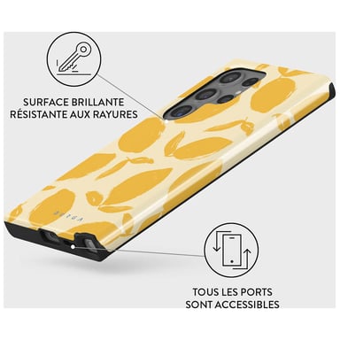 Burga Funda para Galaxy S24 Ultra Tough A prueba de golpes Modelo Lemon Tart Amarillo