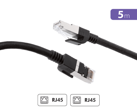 Cavo Ethernet RJ45 a doppia schermatura intrecciata S/FTP maschio/maschio 5m