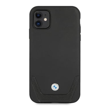 Funda BMW para iPhone 11 6.1'' Piel negra perforada
