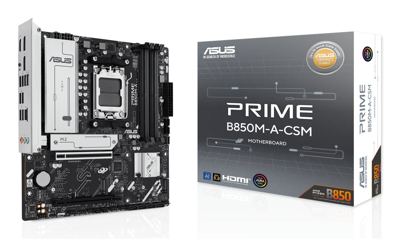 ASUS PRIME B850M A CSM AMD B850 Emplacement AM5 micro ATX Neuf - vue 2