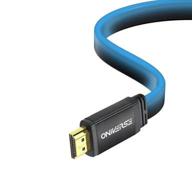 Câble HDMI 2.1 LED 8K Oniverse 2 m Bleu pour PC PS4 PS5 Nintendo Switch 2™ Nintendo Switch modèle OLED Nintendo Switch™ X