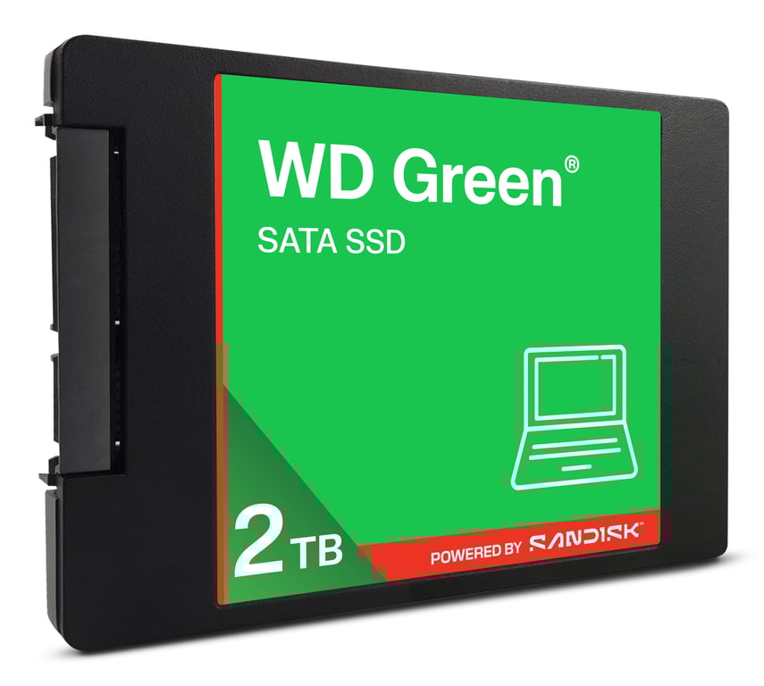 Western Digital Green WDS100T5G0A 2 To 2.5  Série ATA III 3D NAND - Neuf
