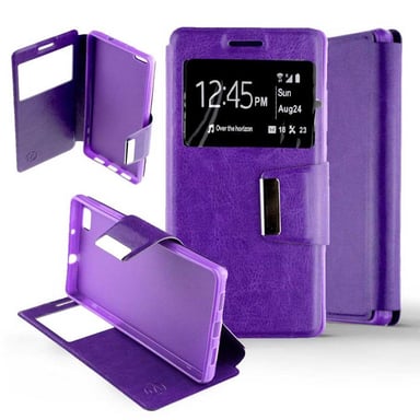 Etui Folio Violet compatible Huawei P8 Lite