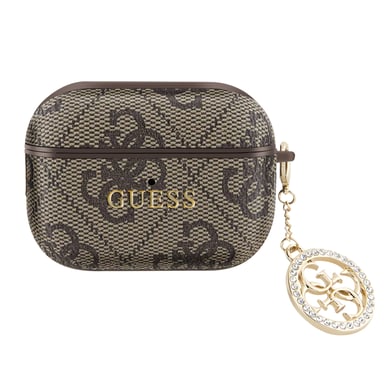 Guess Carcasa AirPods para AirPods Pro con Charm Marrón