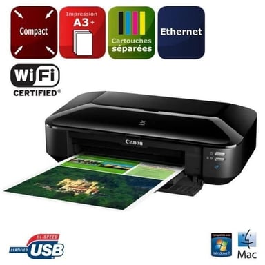Stampante - CANON PIXMA iX6850 - Getto d'inchiostro per ufficio e foto - 5 serbatoi d'inchiostro singoli - Colore - WIFI - Nero