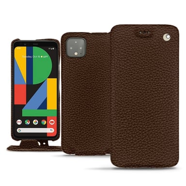 Housse cuir Google Pixel 4 XL -  - Marron - Cuir grainé