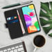 Housse pour Samsung Galaxy A41 Étui Folio Porte-carte Fonction Support Vidéo Noir