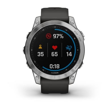 Reloj GPS conectado - GARMIN - F?nix 7 - Plata con correa gris