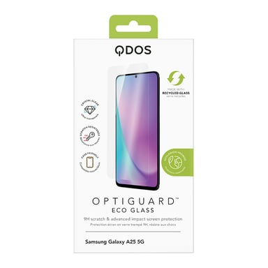 QDOS Verre Trempé pour Samsung Galaxy A25 5G Ultra Résistant Transparent