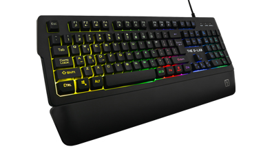 The G-Lab Keyz Palladium teclado Juego USB AZERTY Francés Negro
