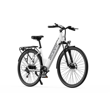 Bicicleta eléctrica urbana Onesport OT12 de 250 W, batería de 36 V y 13 Ah, cambio Shimano de 7 velocidades y frenos de disco mecánicos: la bicicleta eléctrica ideal para desplazamientos urbanos.