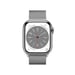 Watch Series 8 OLED 41 mm - Boîtier en Acier inoxydable Argent - GPS + Cellular - Bracelet Milanais - Argent
