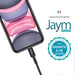Jaym - Cable Premium 1,50 m -USB-C vers Lightning (Certifié MFI) compatible iPhone, iPad, AirPods - Charge rapide 3A Power Delivery -Garanti à Vie- Ultra renforcé - Longueur 1,5m