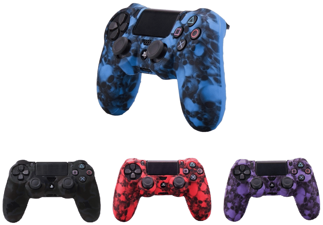 Coque Silicone pour Manette PS4 Playstation Grip Accroche Militaire Protection