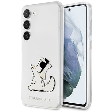 Custodia Karl Lagerfeld Choupette Fun per Samsung Galaxy S23+, trasparente