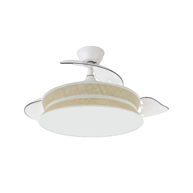 Ventilador de techo Fabrilamp ventilador decorativo 72W blanco/natural