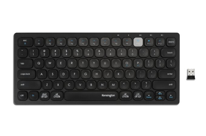 Kensington Device Dual Wireless Compact Keyboard Clavier sans fil 2.4 GHz Bluetooth 3.0 Bluetooth 5.0 Français - vue 3