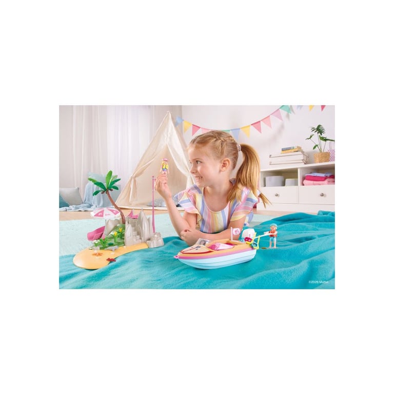 Playmobil 72123 Barbie Cabriolet et Jet Ski Playset 37 pièces dès 4 ans - Neuf