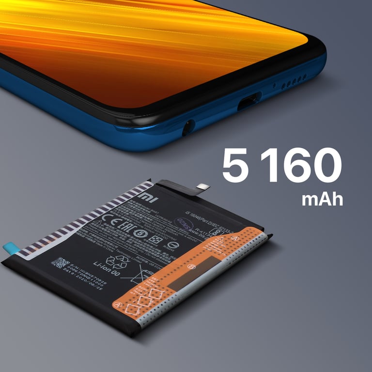Batterie Interne Xiaomi Poco X3 5160mAh Original BN57 Service Pack Neuf - vue 3