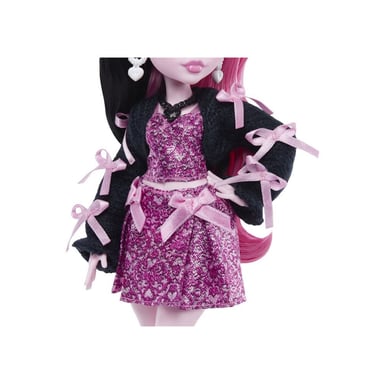 Poupée mannequin Monster High Draculaura 285,7 mm entièrement articulée avec animal de compagnie et 7 accessoires Multicolore