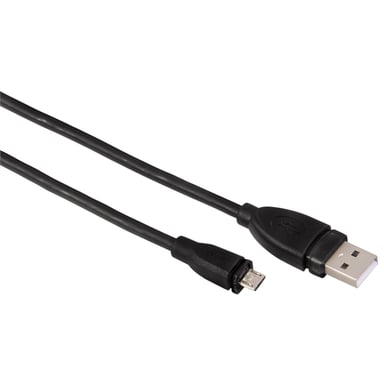 Câble USB A mâle - micro USB mâle, 2.0, blindé, 3,00m, Noir