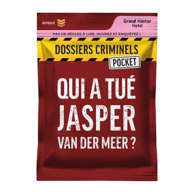 Juego de investigación Asmodee DC Pocket 3 ¿Quién mató a Jasper Van Der Meer?