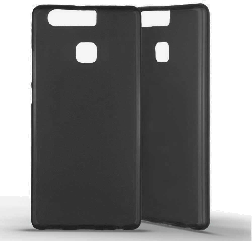 Coque silicone unie compatible Givré Noir Huawei P9