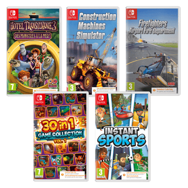 Pack 5 jeux pour enfants Nintendo Switch (Code in a Box)