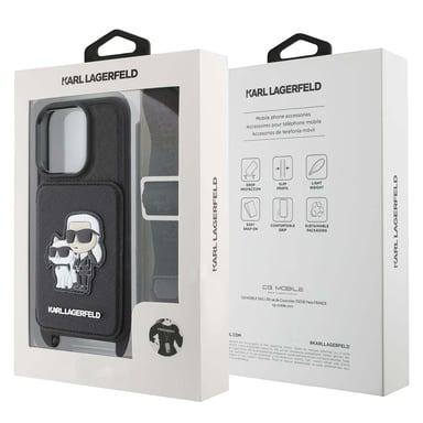 Custodia per iPhone 16 Pro con tracolla e portacarte Elegante