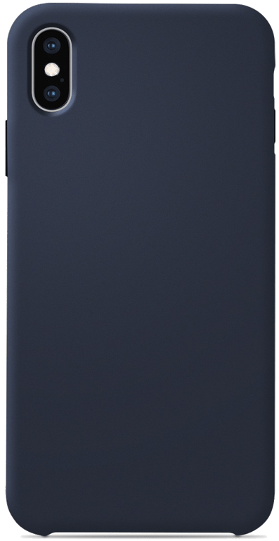 Coque silicone unie compatible Soft Touch Bleu nuit Apple iPhone XR