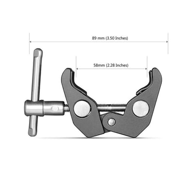 SMALLRIG Super Clamp con rosca de 1/4'' y 3/8'' (paquete de 2) - 2058