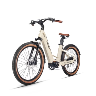 Bicicleta eléctrica de fibra de carbono MIHOGO AIR, batería x2, freno hidráulico, protección contra cortes de energía, llanta ancha