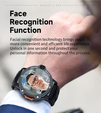 LOKMAT APPLLP 8 Pro Montre Connectée, Android 8.1, Écran TFT HD 1,85'', Appels 4G, Accès NFC, Surveillance Fréquence Cardiaque et Oxygène Sanguin