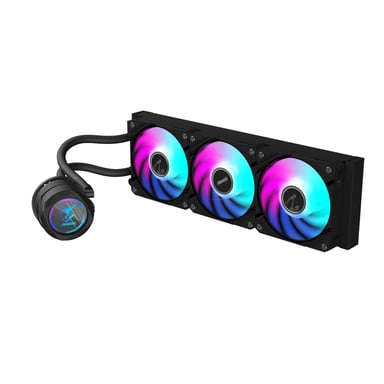 GIGABYTE AORUS WATERFORCE II 360 AIO Raffreddatore a liquido per processore - 3x ventole ARGB da 120 mm, meccanismo ad incastro, DAISY-CHAIN, compatibile con Intel LGA 1851 e AMD AM5