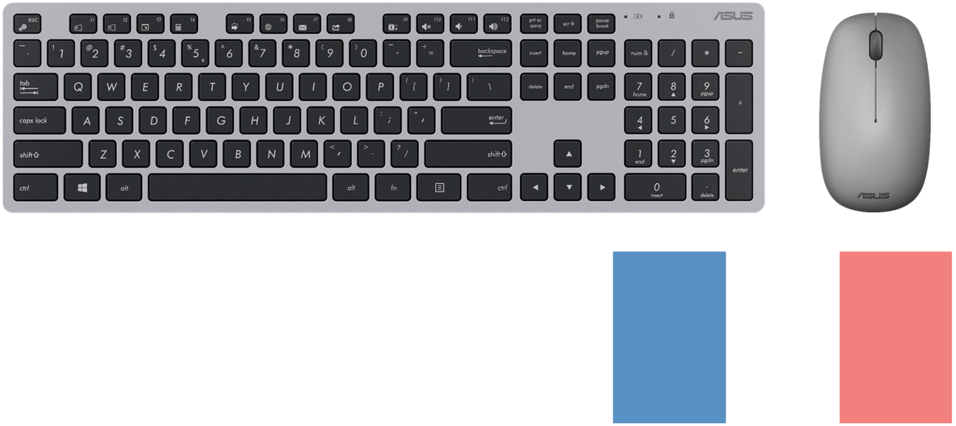 Clavier et souris sans fil W5000 gris et noir
