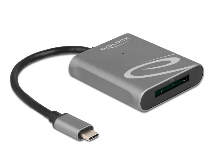 Delock Lecteur de carte externe - XQD - USB 3.2 Gen1 type C - Noir - Compact et portable
