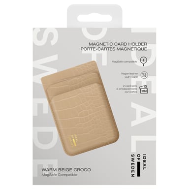 iDeal of Sweden MagSafe / Porte-cartes magnétique - Porte-cartes - Warm Beige Croco
