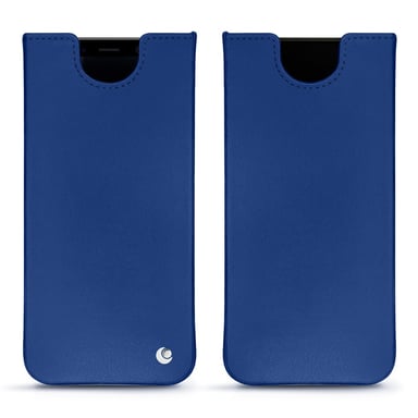 Pochette cuir Samsung Galaxy S8 - Pochette - Bleu - Cuir lisse