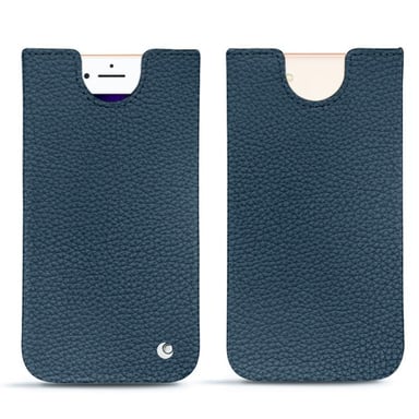 Pochette cuir Apple iPhone 8 - Pochette - Bleu - Cuir grainé