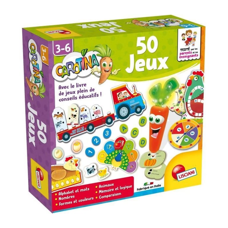 Carotina 50 jeux Coffret de jeux éducatif LISCIANI GIOCHI Présence parentale et plus - vue 2