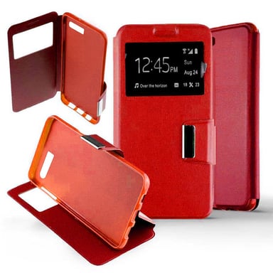 Etui Folio Rouge compatible Huawei P10 Plus