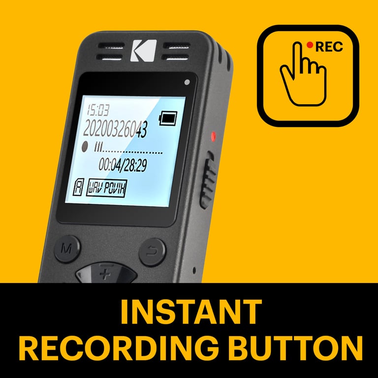 KODAK VRC - Dictaphone Numérique Compact et Performant - Neuf