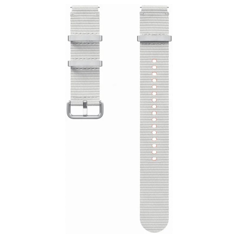 Samsung Bracelet Athleisure original Watch7 pour Galaxy Watch 4 / 5 / 6 / 7 (20 mm) - M/L - Argent - Neuf
