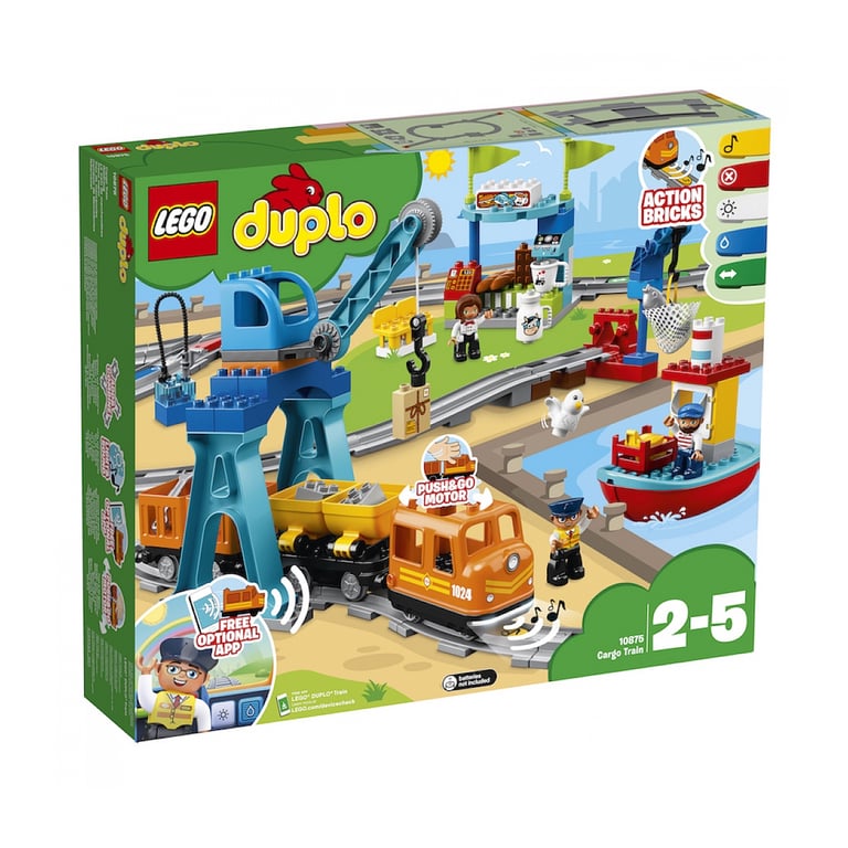LEGO® DUPLO® Ma Ville : Ensemble de Train de Marchandises avec Accessoires Neuf