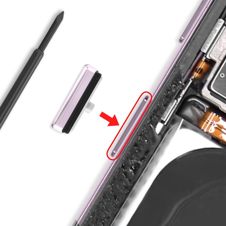 Samsung Bouton Power Original pour Samsung Galaxy S23 / S23 Plus Marche et Arrêt Lavande - vue 4