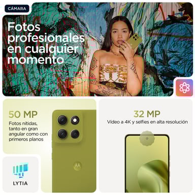 Motorola moto g86 5G 16,9 cm (6.67'') SIM doble Android 15 USB Tipo C 8 GB 256 GB 5200 mAh Verde